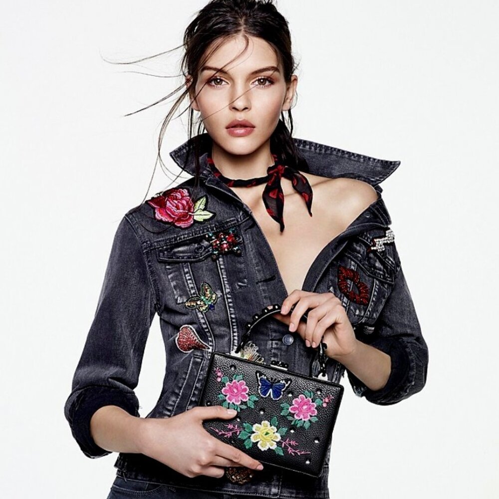Sunset + Spring  Patched Denim Jacket